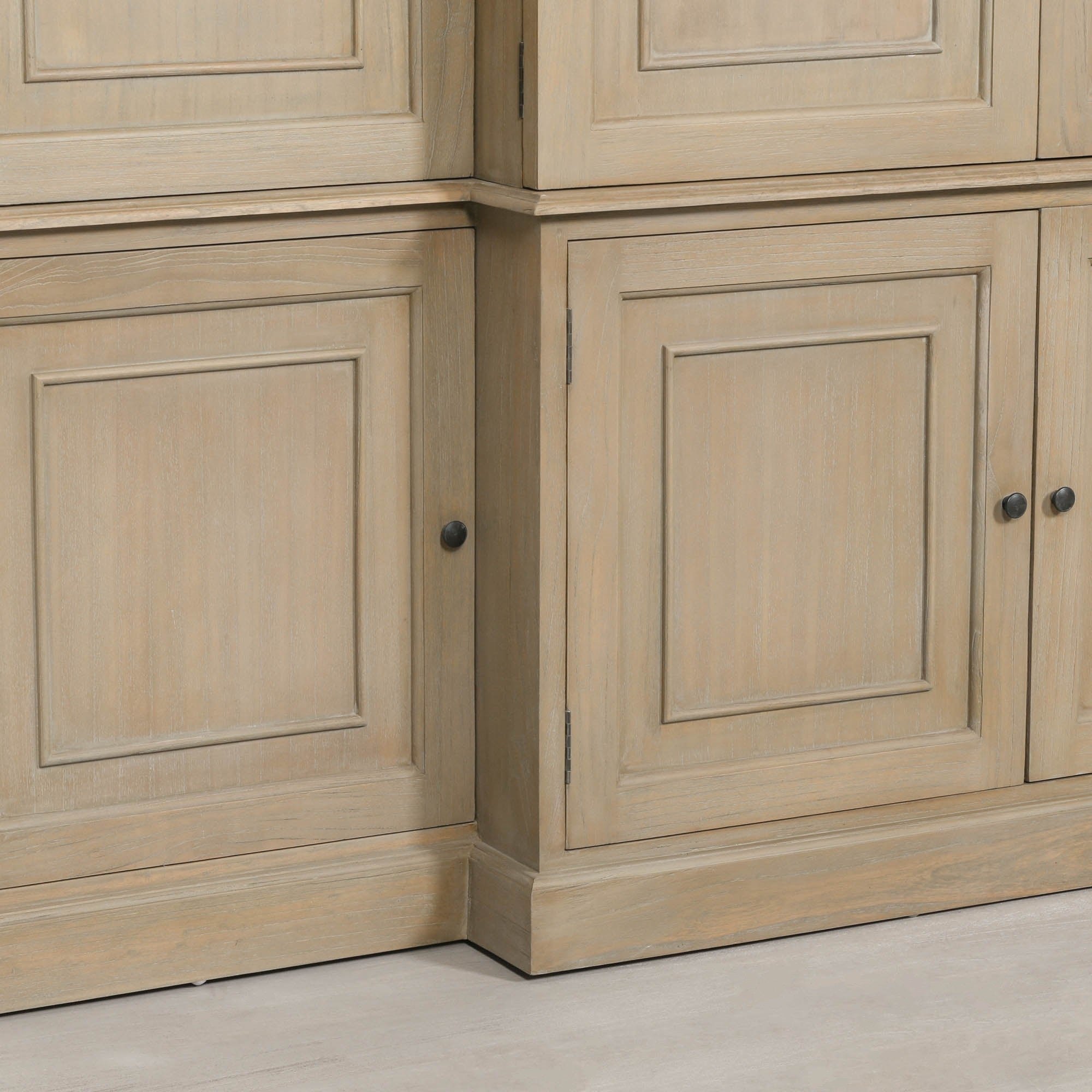 Large Wooden Triple Breakfront TV Cabinet