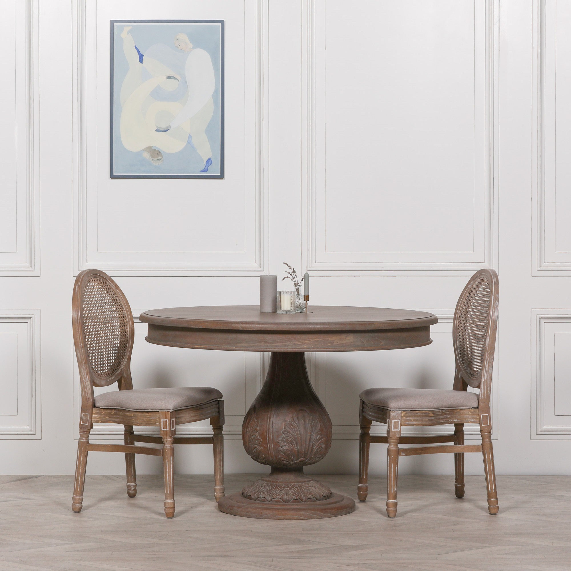 Bowness Round Pedestal Acorn 4 Seater Dining Table 120cm