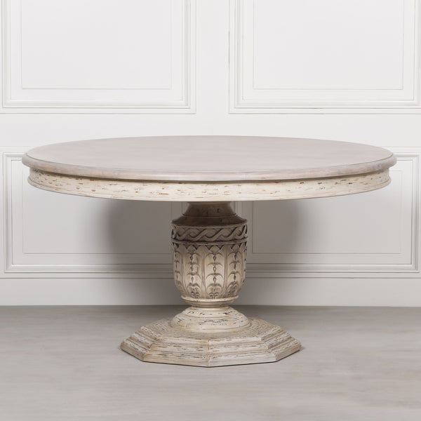 Heavy Distressed 145cm Round Dining Table