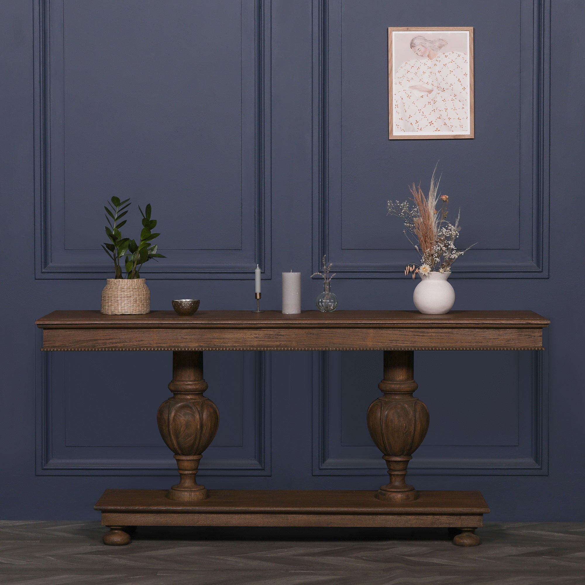 Malvern Rustic Wooden Console 180cm