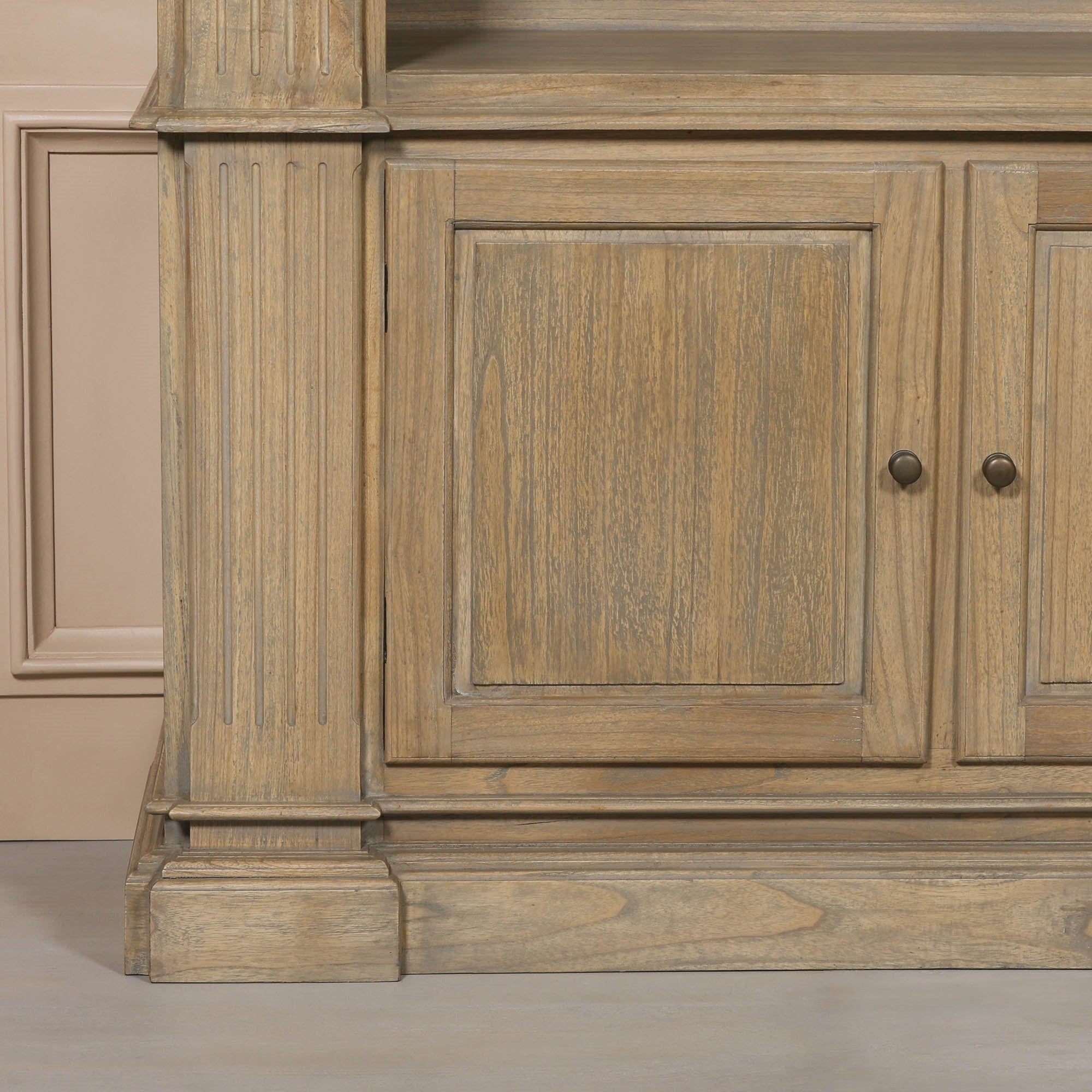 Large Rustic Open Bookcase