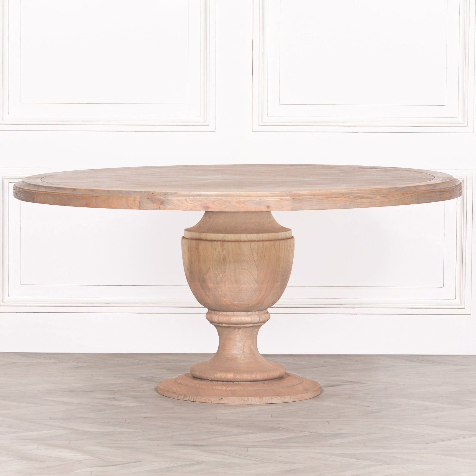 Grizedale Rustic Wooden Round Dining Table 162cm