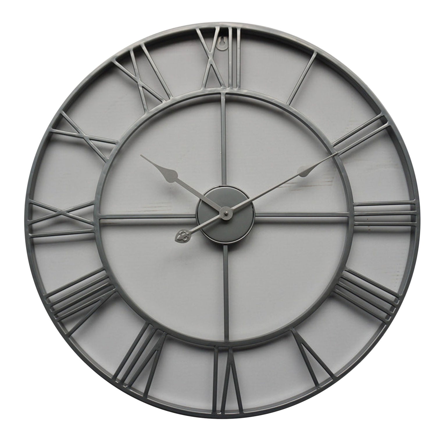 Silver Skeleton Outdoor Wall Clock