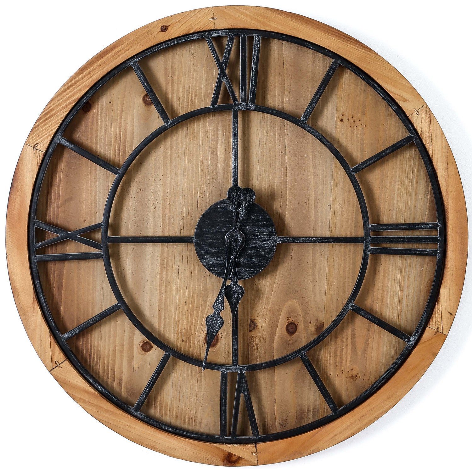 Williston Large Wooden Wall Clock 90CM