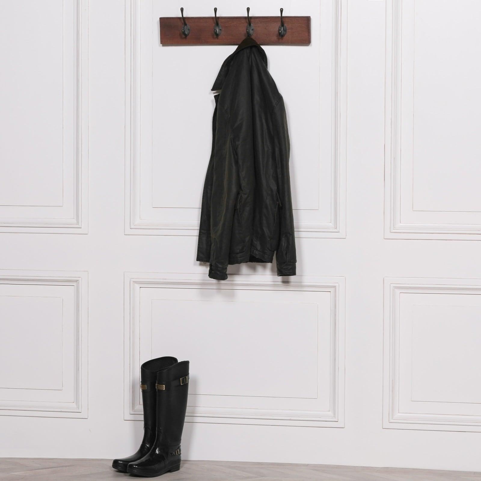 4 Hook Wooden Coat Hanger - House of Altair