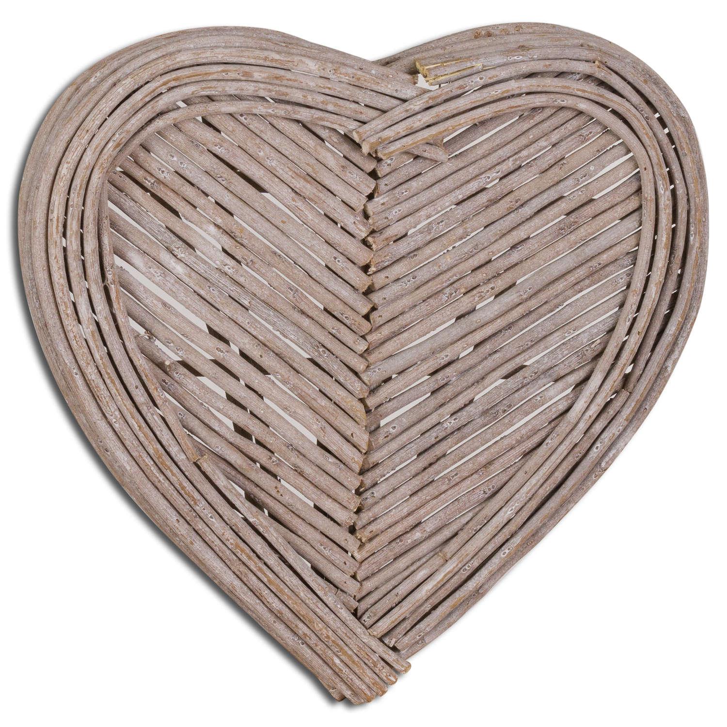 40cm Small Heart Wicker Wall Art - House of Altair