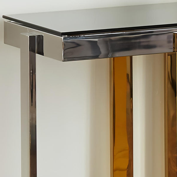 Nexus Gold and Silver Console Table 120 x 40 x 78 cm
