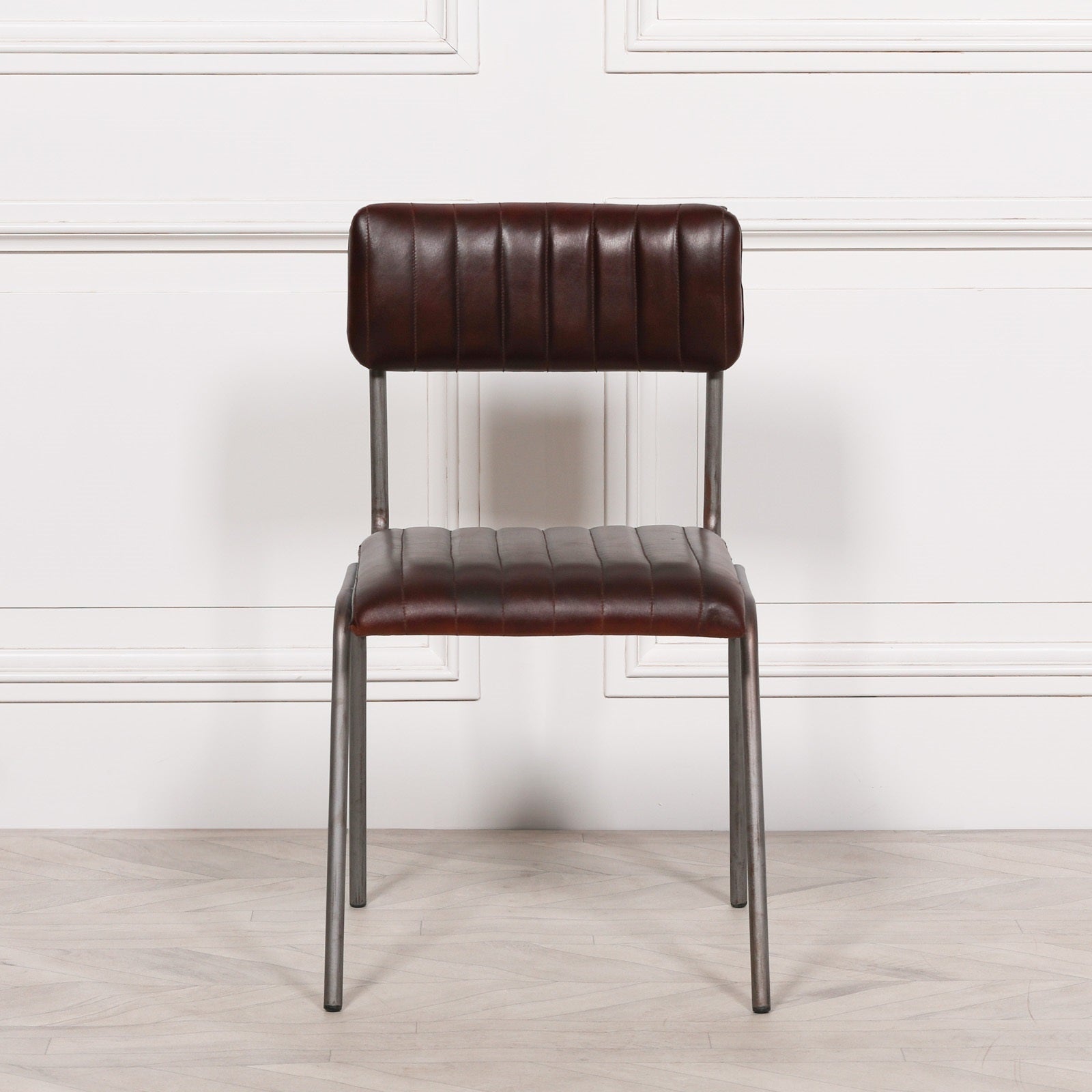 Leather Industrial Dining Chair