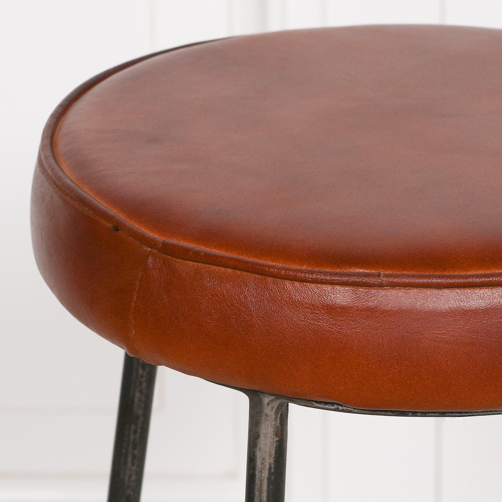 Leather Industrial Bar Stool