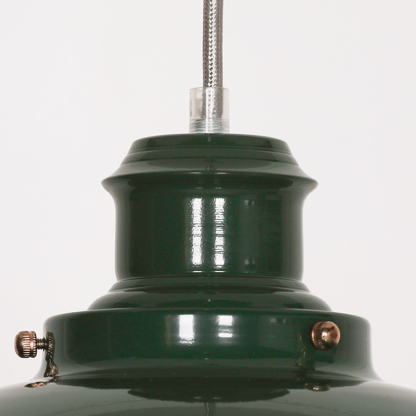 British Green Enamel Painted Fishermans Light