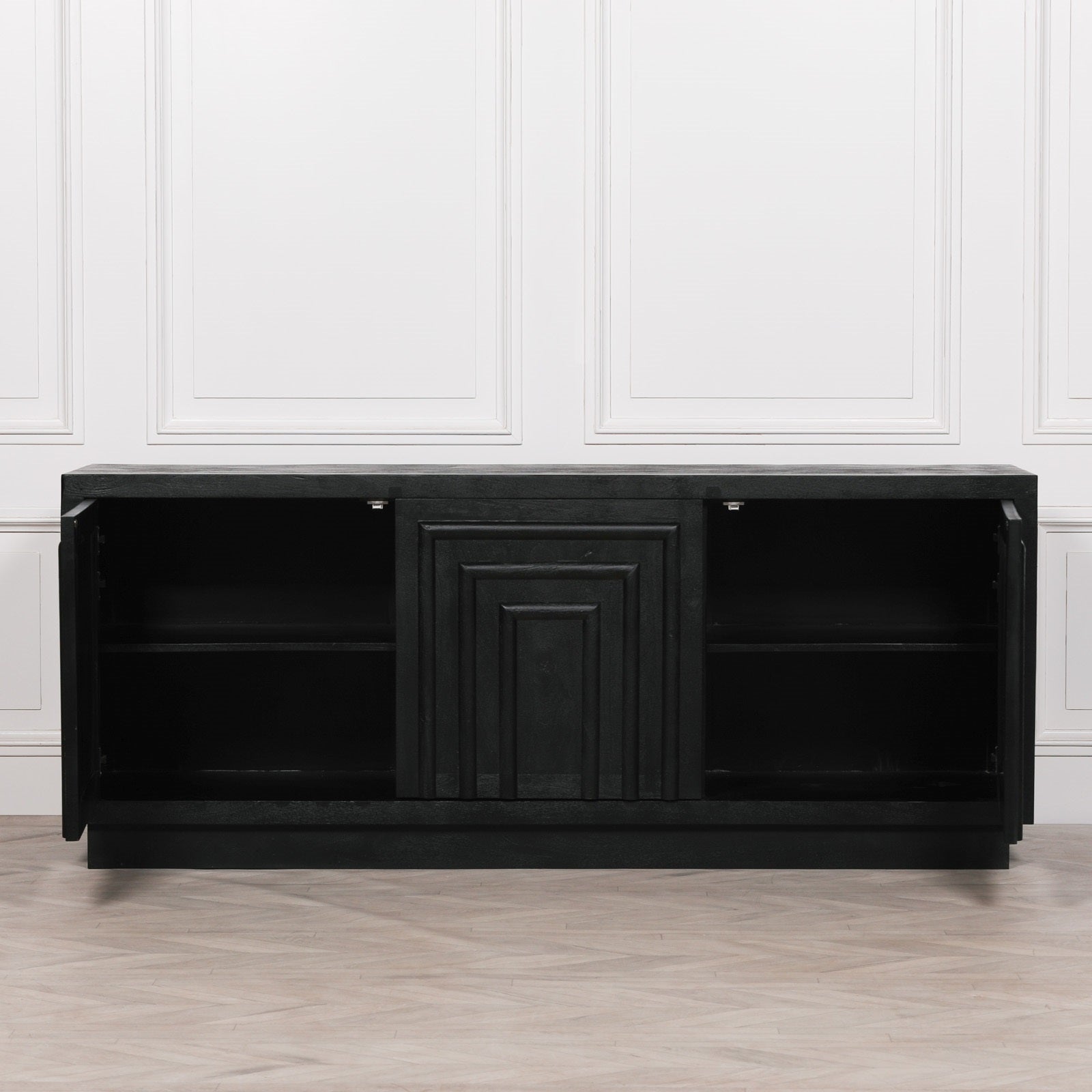 Black Wooden Contemporary Sideboard