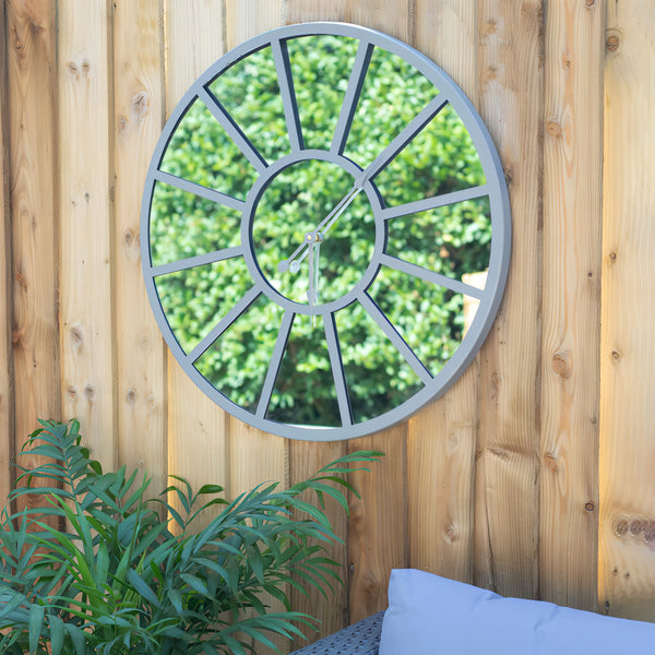 Mirrored Garden Clock (OUTDOOR) 60CM