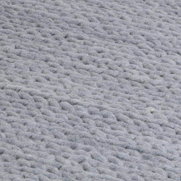 Grey Knitted Runner Rug 60 x 230cm