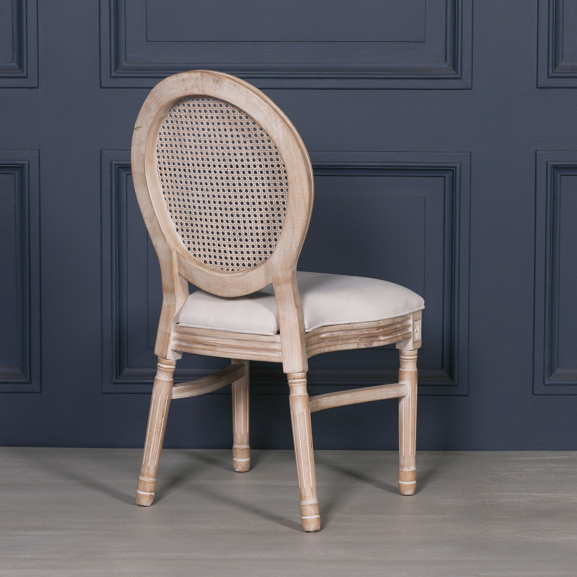 Light Wooden Louisiana Upholstered Dining Chair