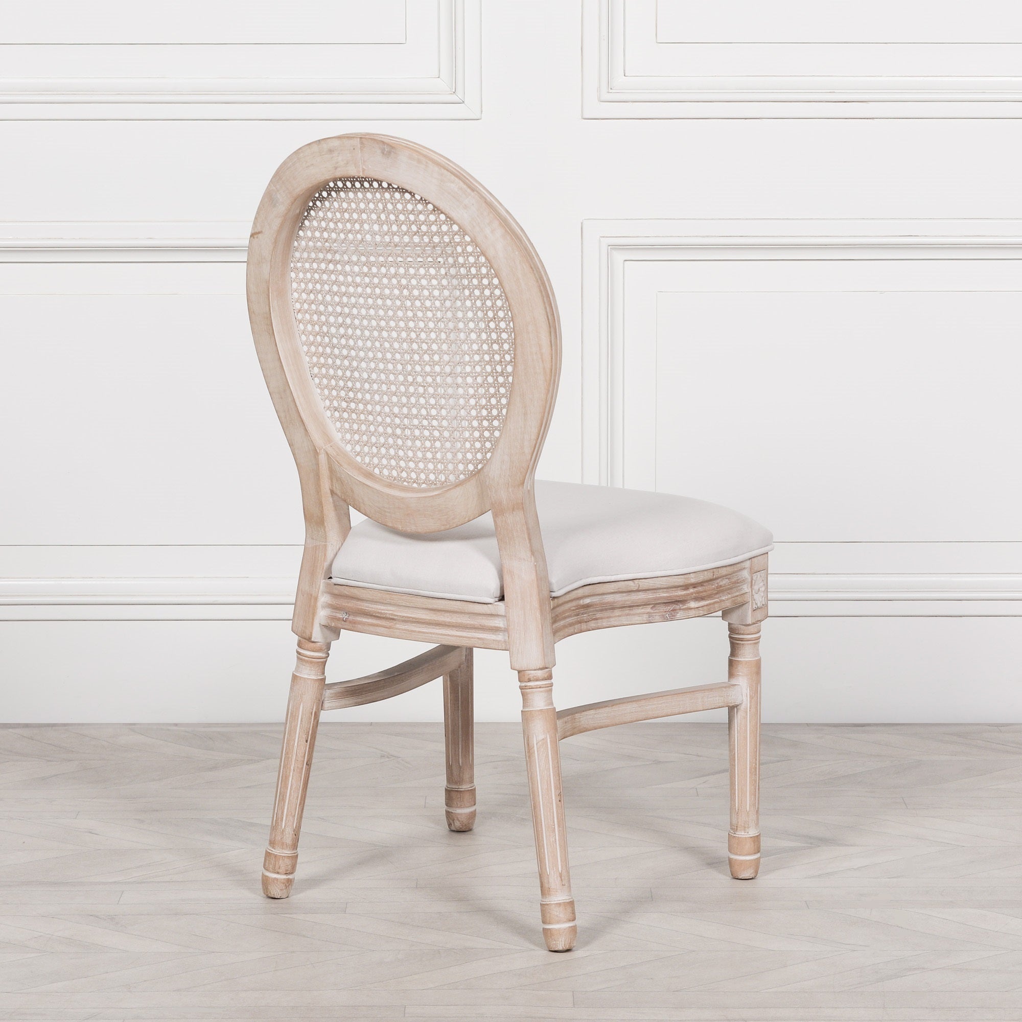 Light Wooden Louisiana Upholstered Dining Chair