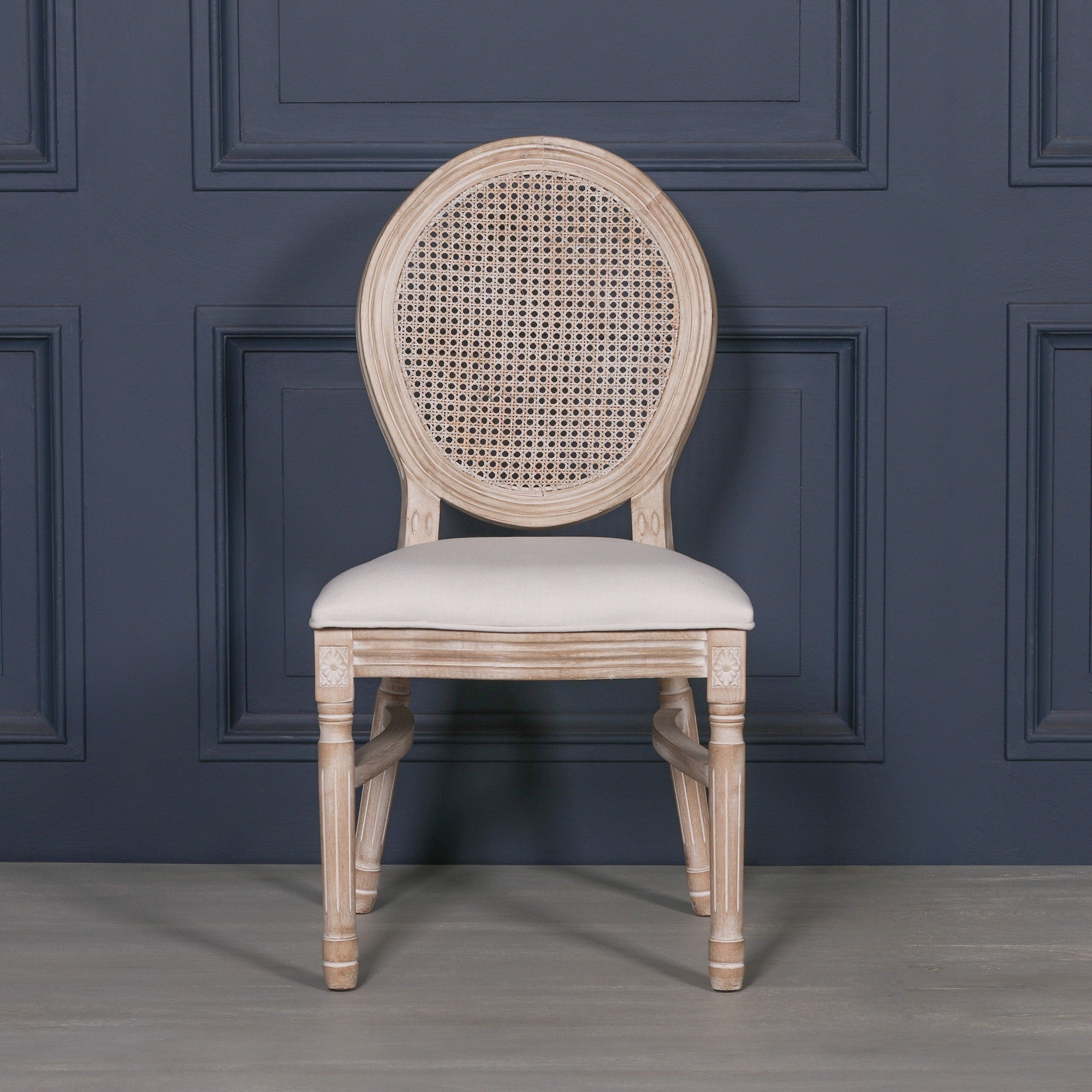 Light Wooden Louisiana Upholstered Dining Chair