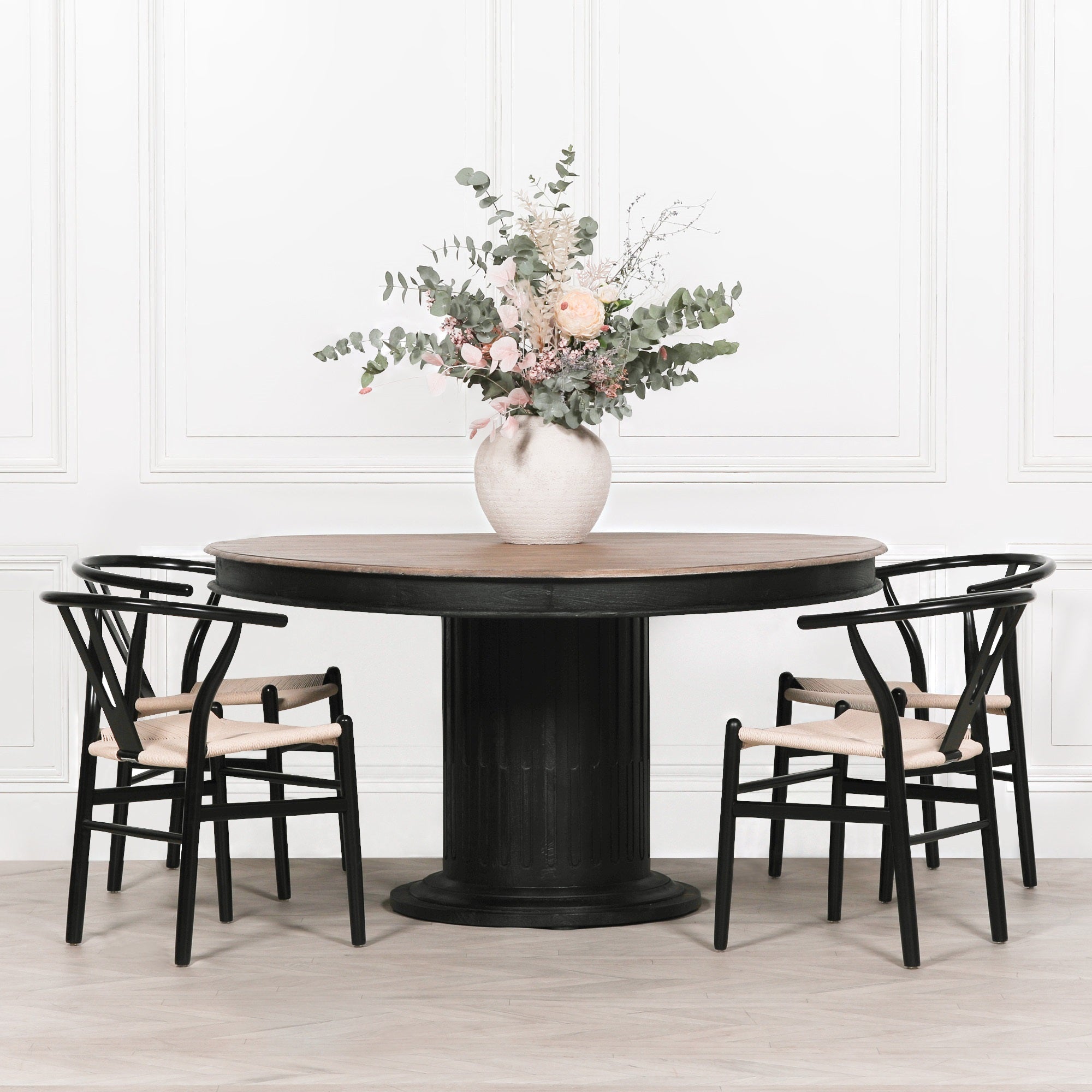 Wishbone Black Painted Wooden Dining Chair