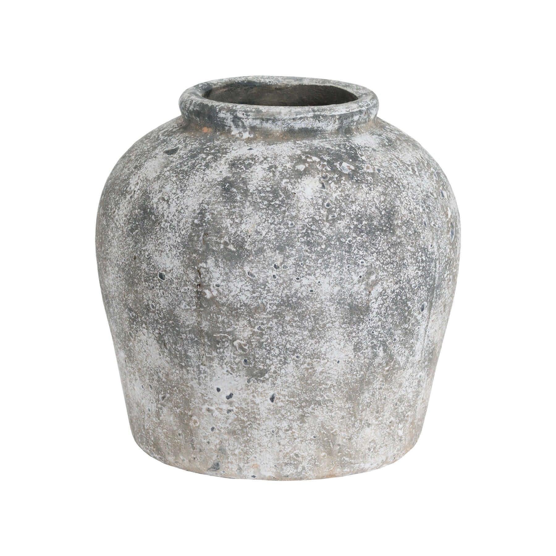 Aged Stone Ceramic Vase - House of Altair