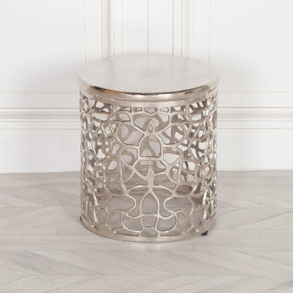 Aluminium Fretwork Side Table - House of Altair