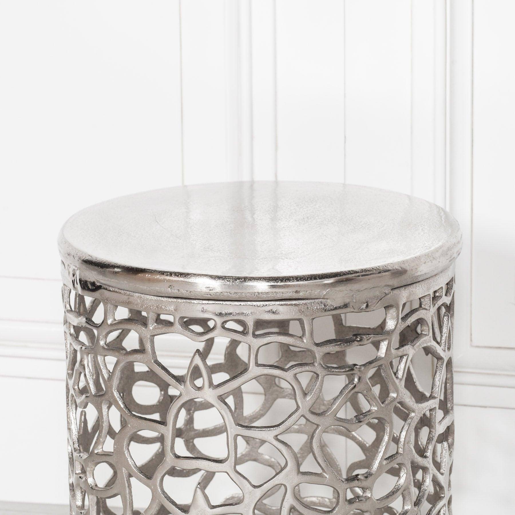 Aluminium Fretwork Side Table - House of Altair