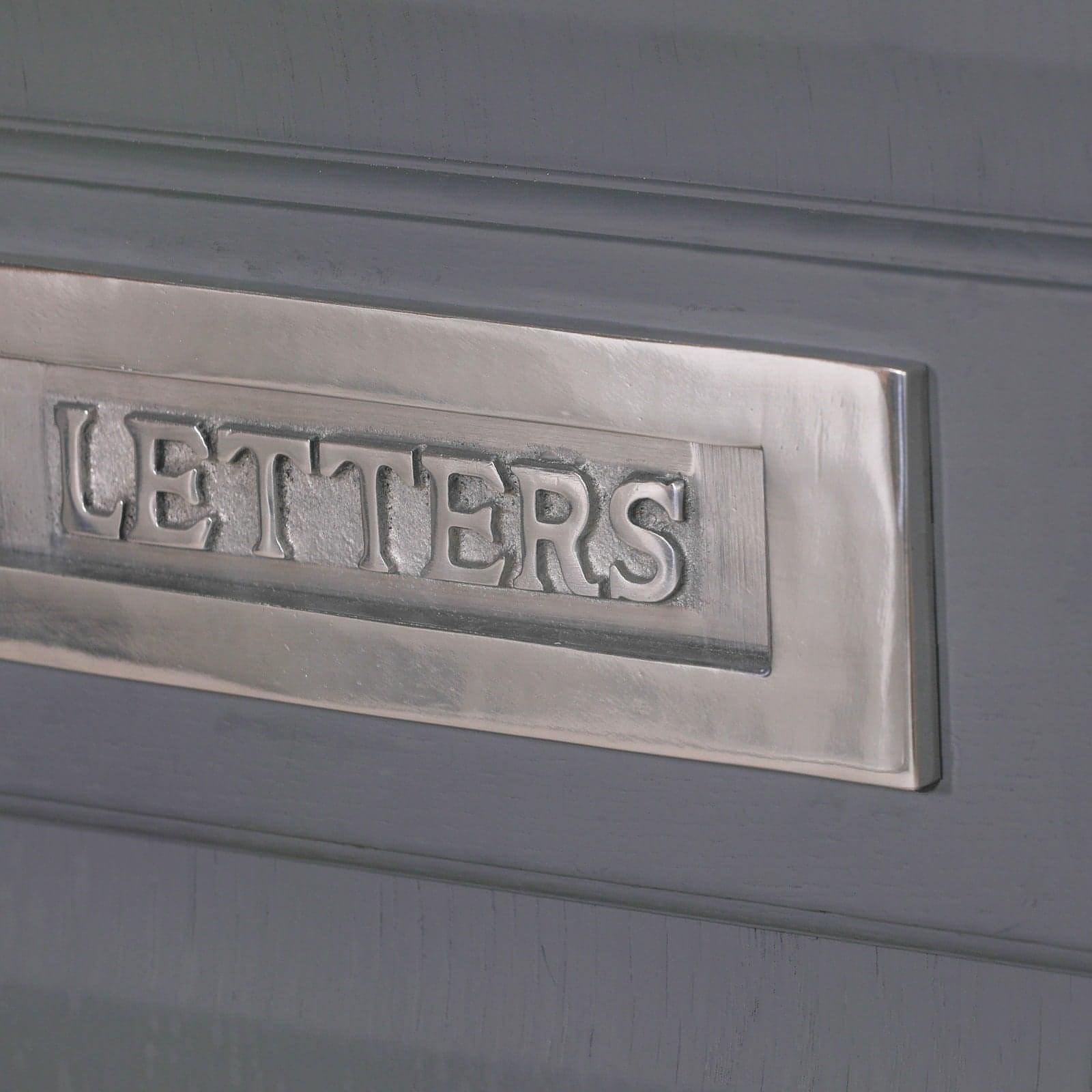 Aluminium Polished Door Letter Plate 10" - House of Altair