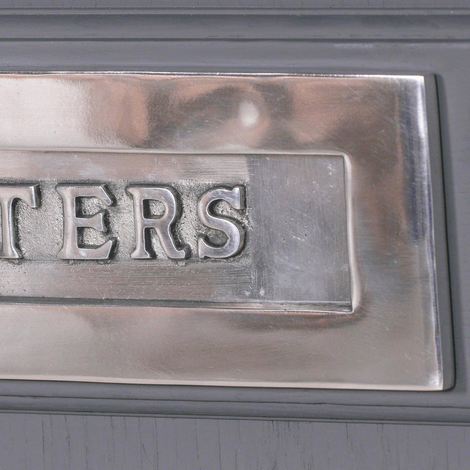 Aluminium Polished Door Letter Plate 12" - House of Altair