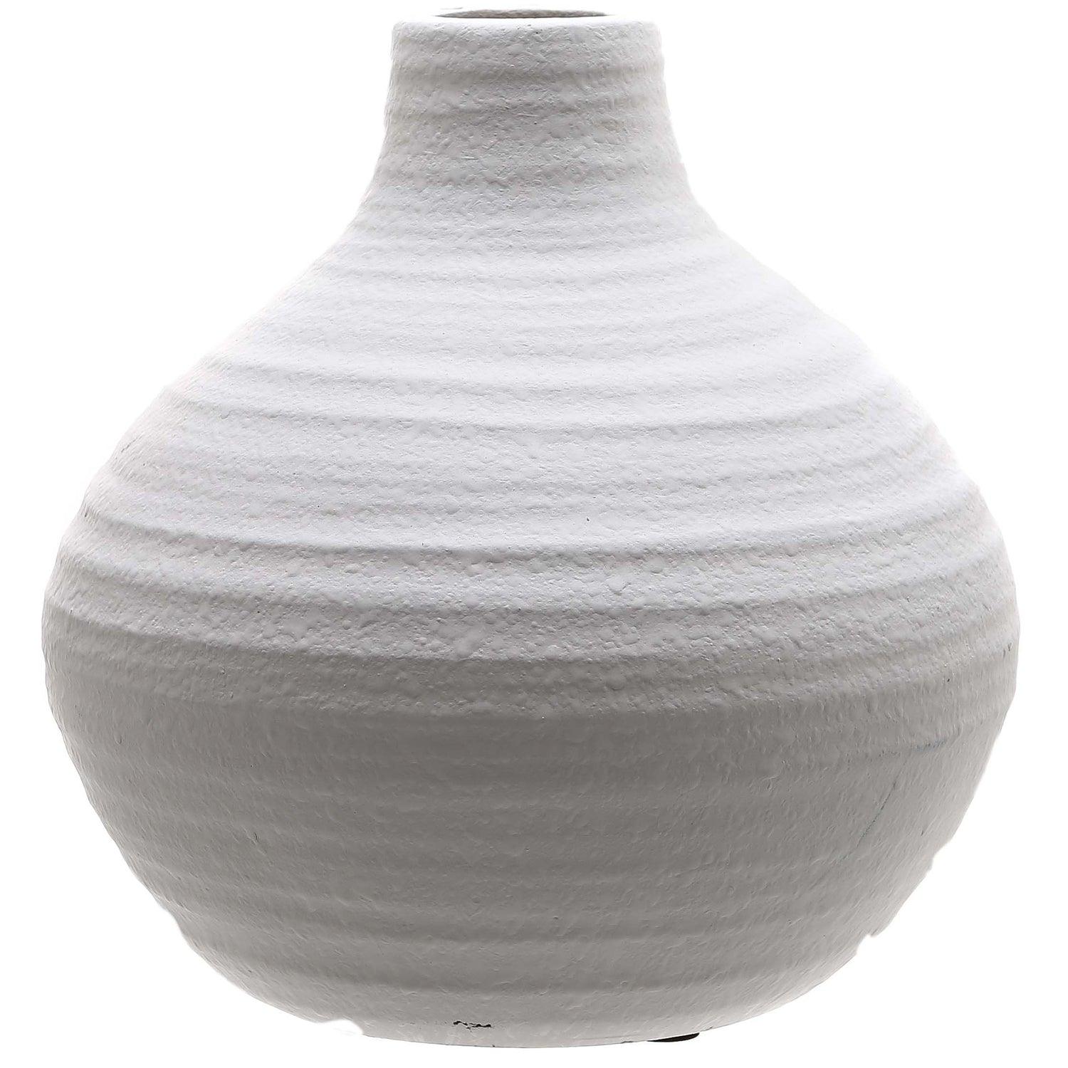 Amphora Matt White Ceramic Vase - House of Altair