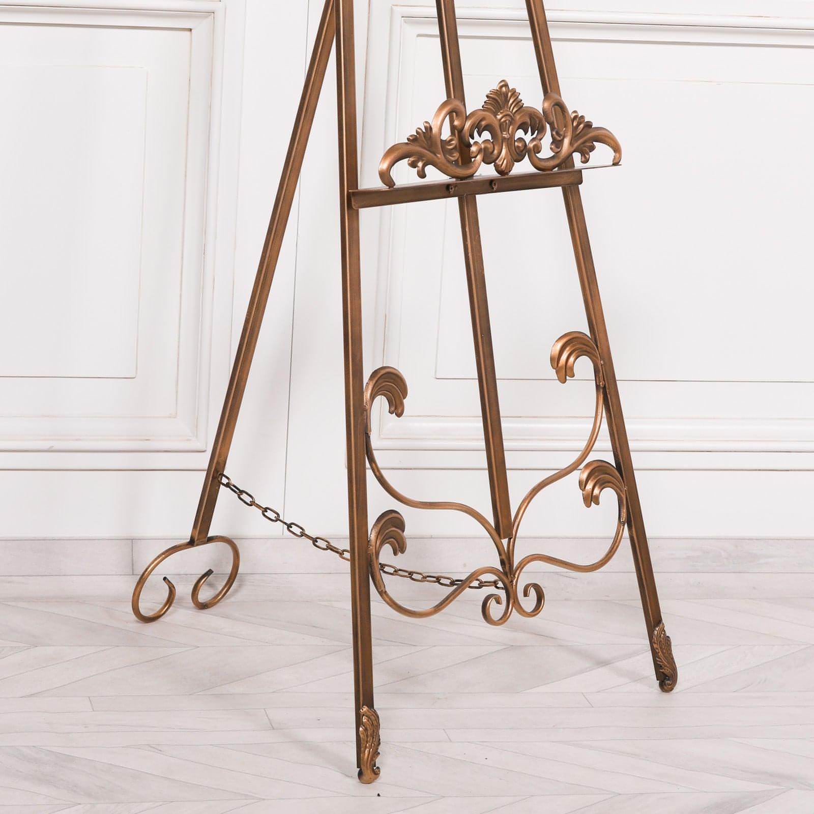 Antiqued Gold Metal Easel 165cm - House of Altair