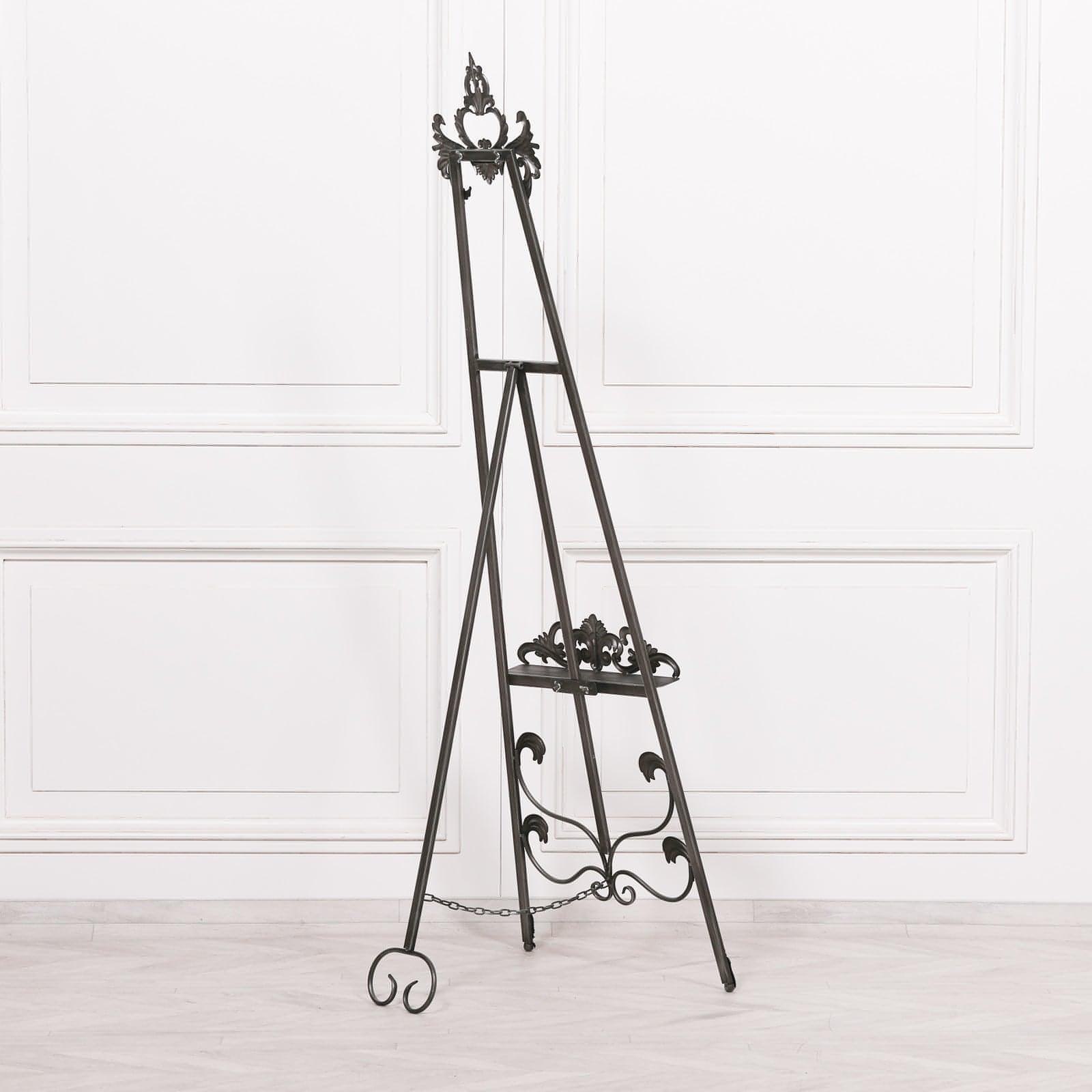 Antiqued Silver Metal Easel 165cm - House of Altair