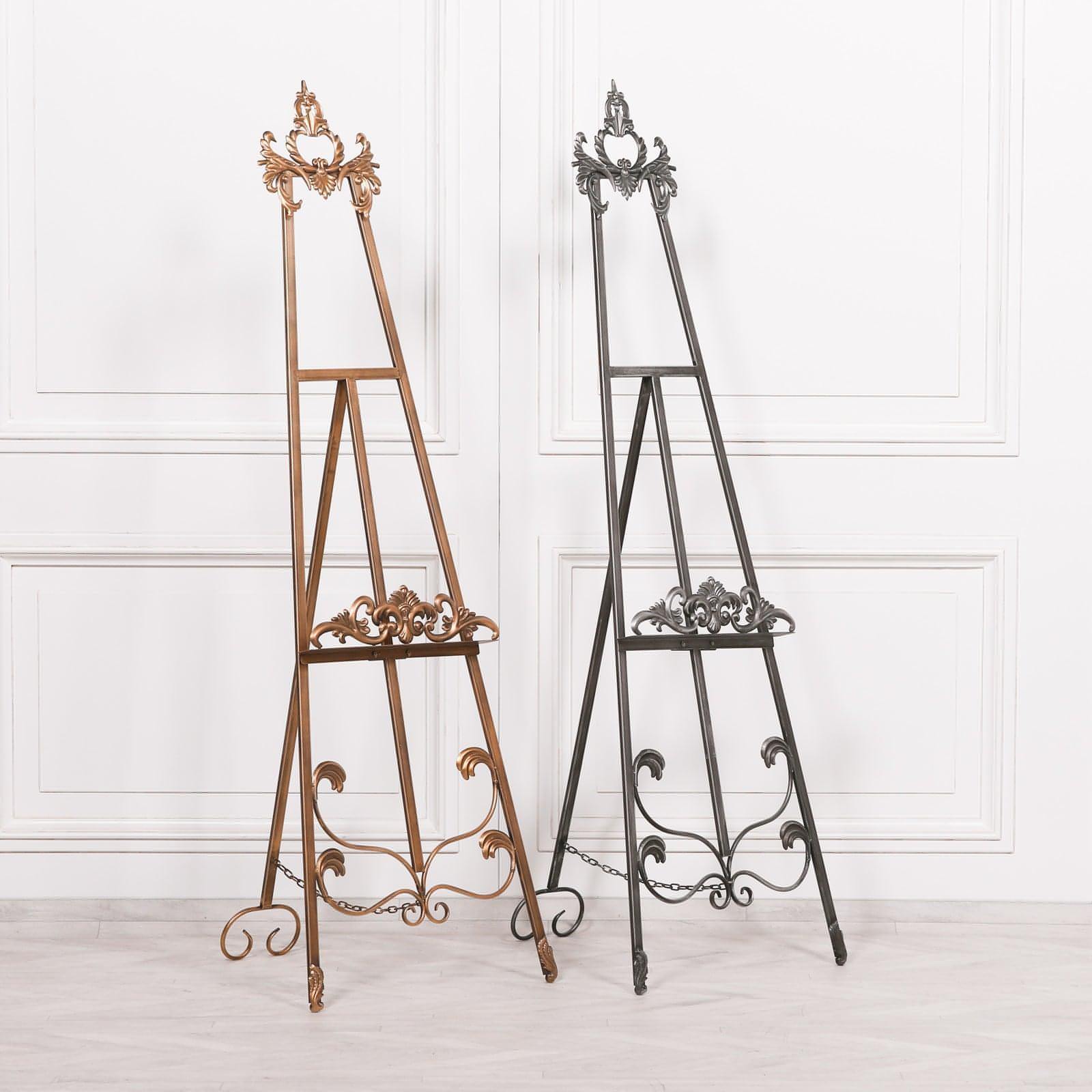 Antiqued Silver Metal Easel 165cm - House of Altair