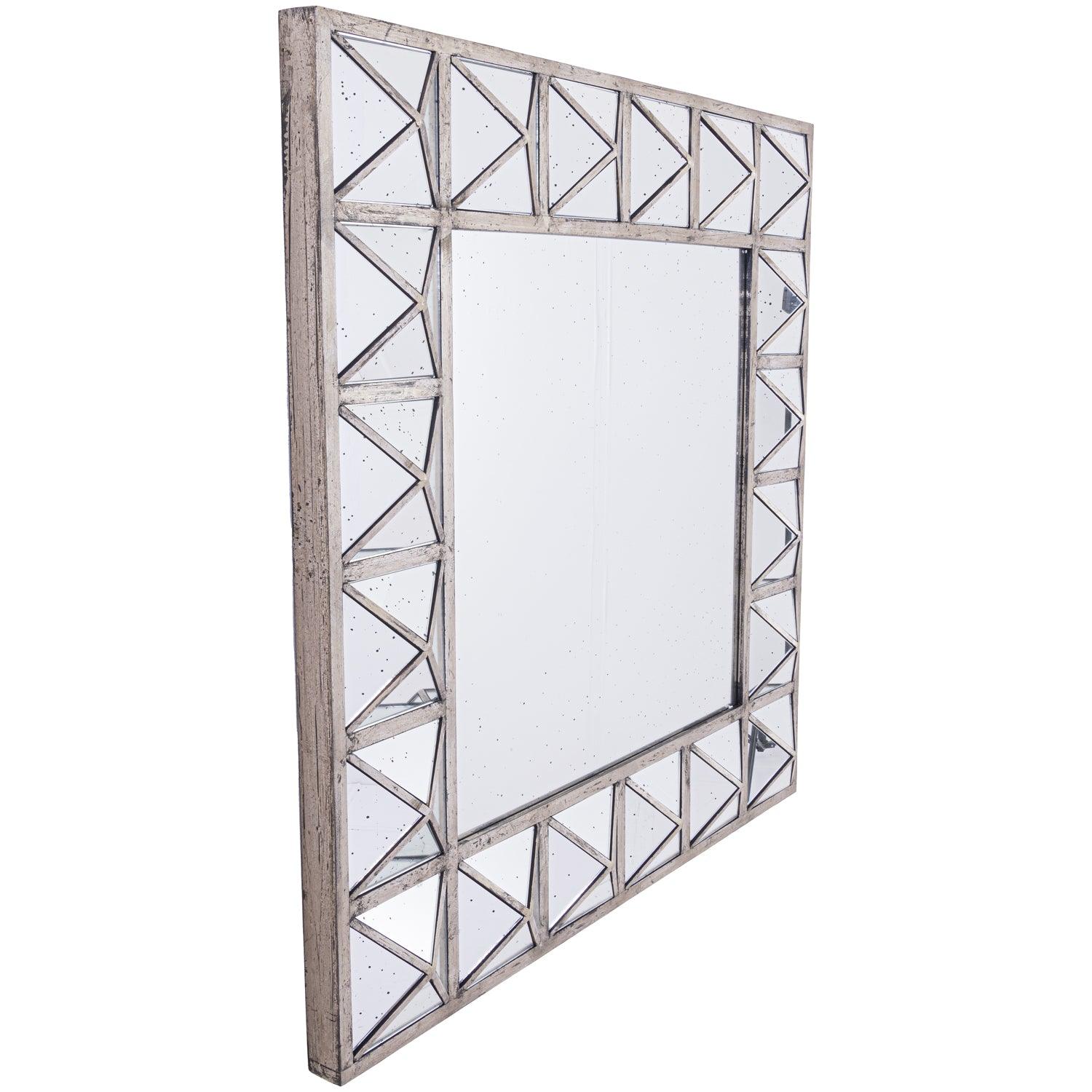 Augustus Detailed Triangulated Wall Mirror - House of Altair