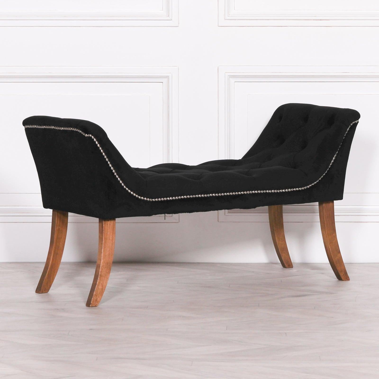 Black Velvet Bench - House of Altair