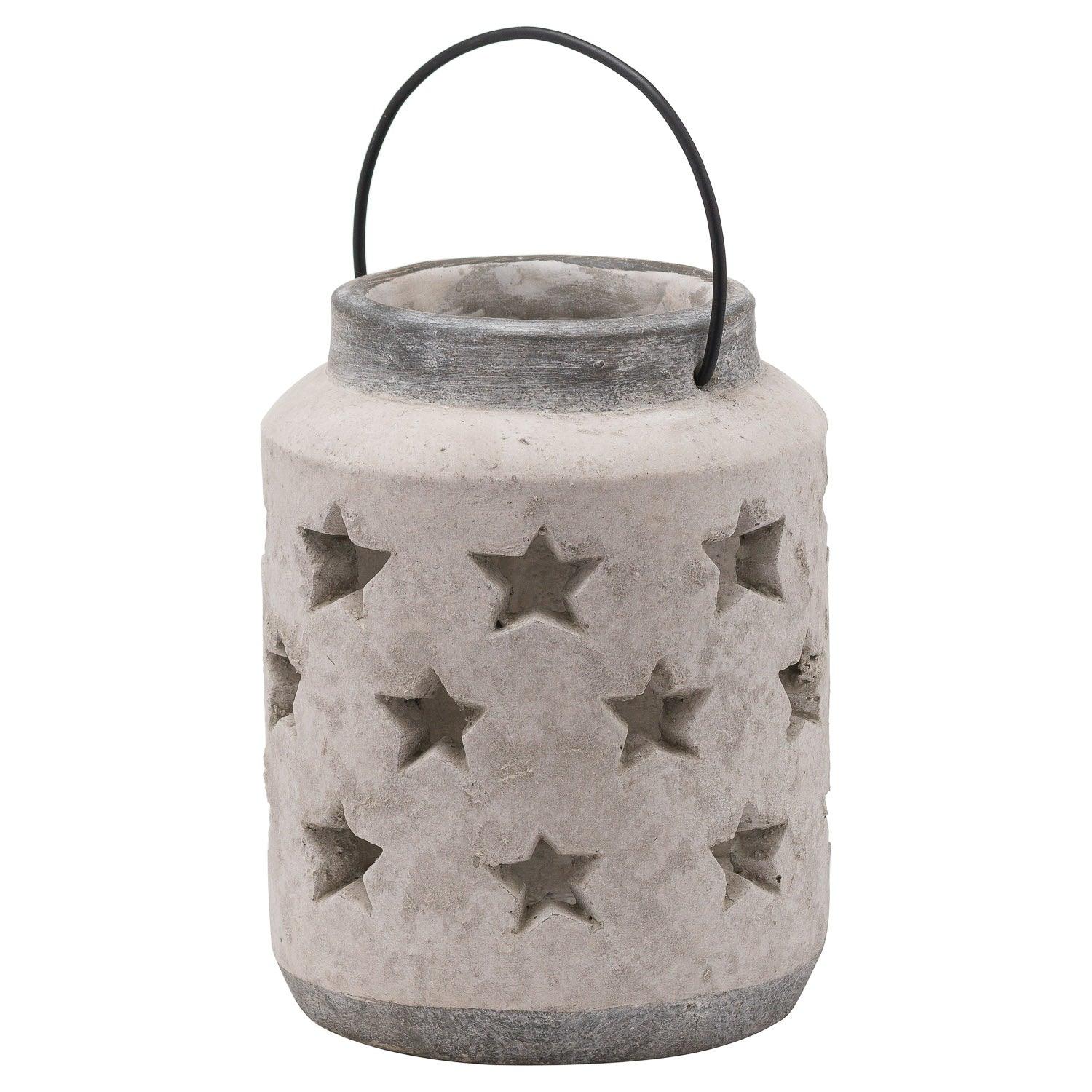 Bloomville Large Stone Star Lantern - House of Altair