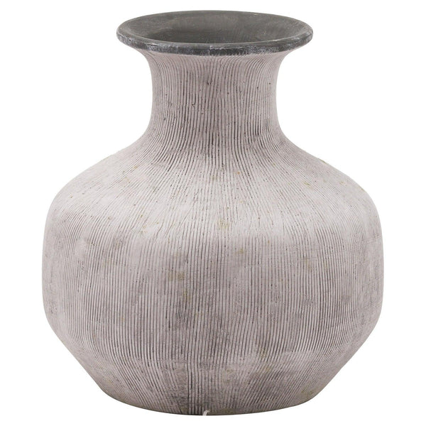 Bloomville Squat Stone Vase - House of Altair