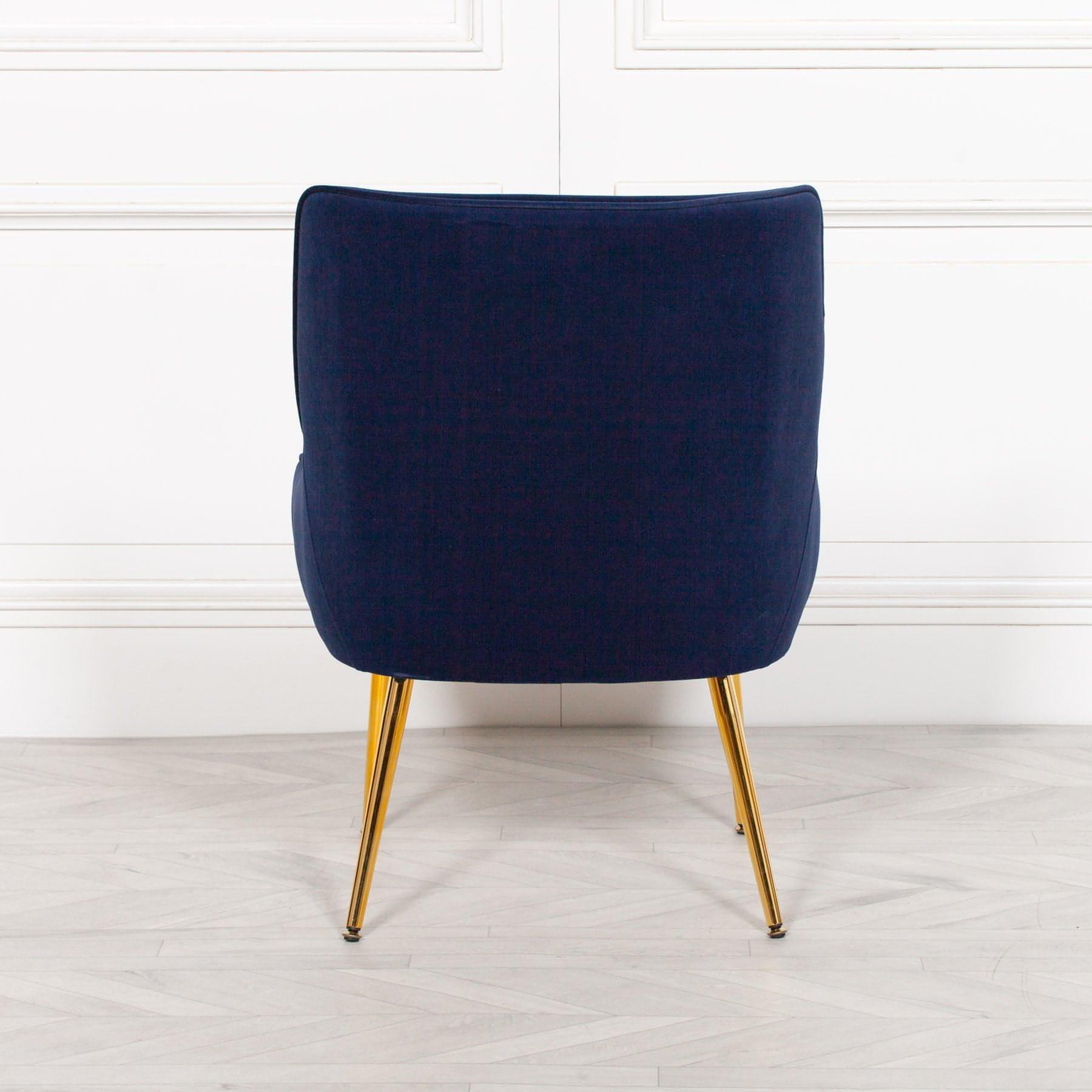 Blue Velvet Chair - House of Altair