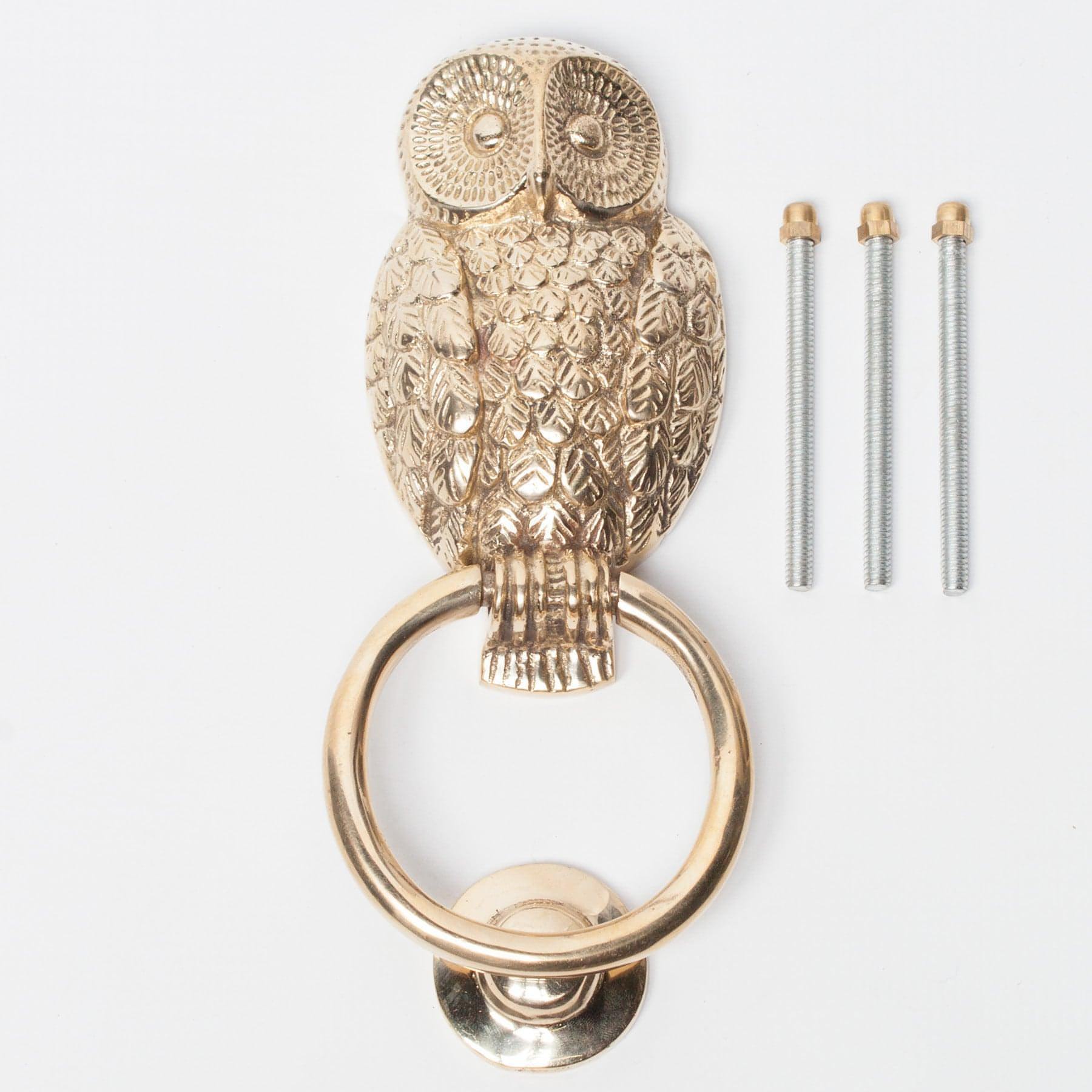 Brass Owl Door Knocker - House of Altair