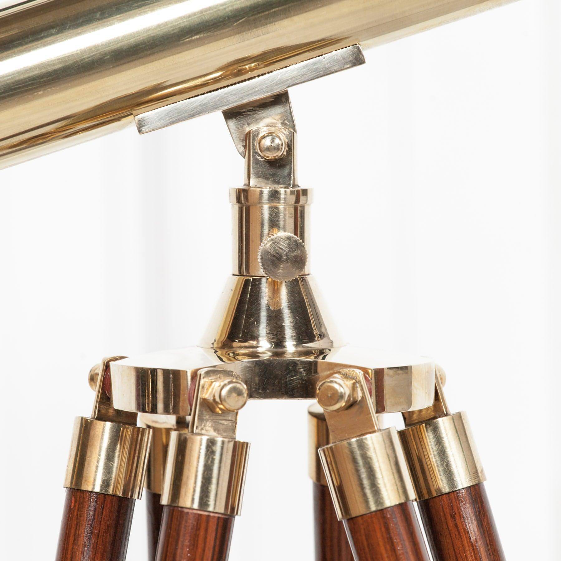 Brass Telescope on Wooden Stand - House of Altair