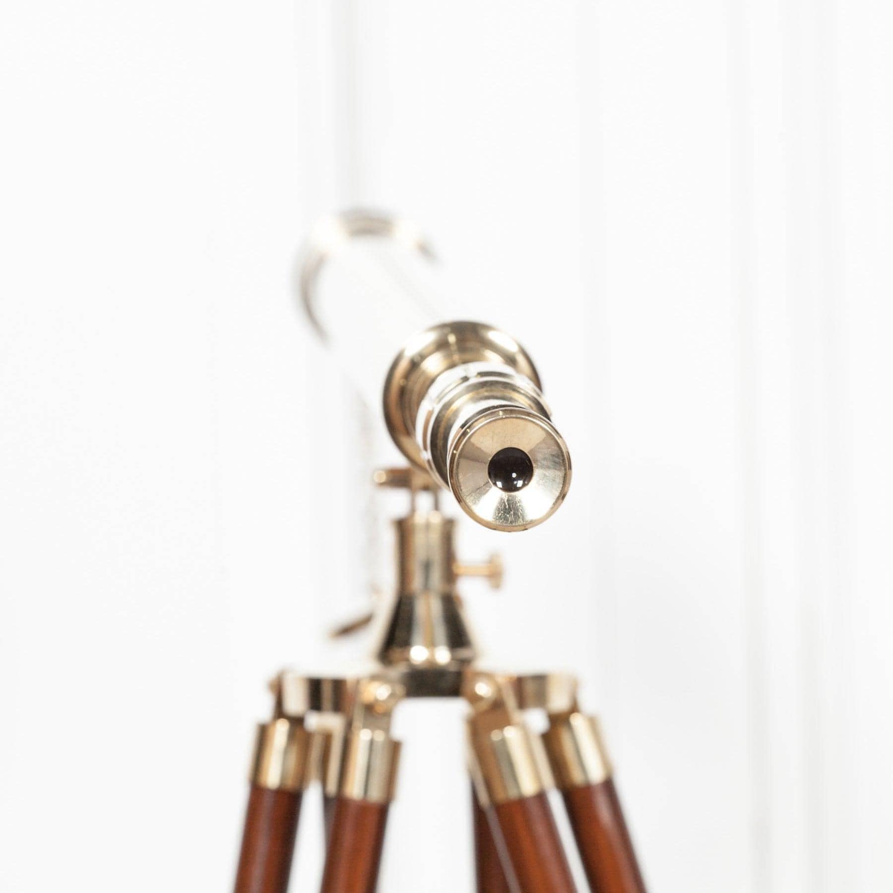 Brass Telescope on Wooden Stand - House of Altair