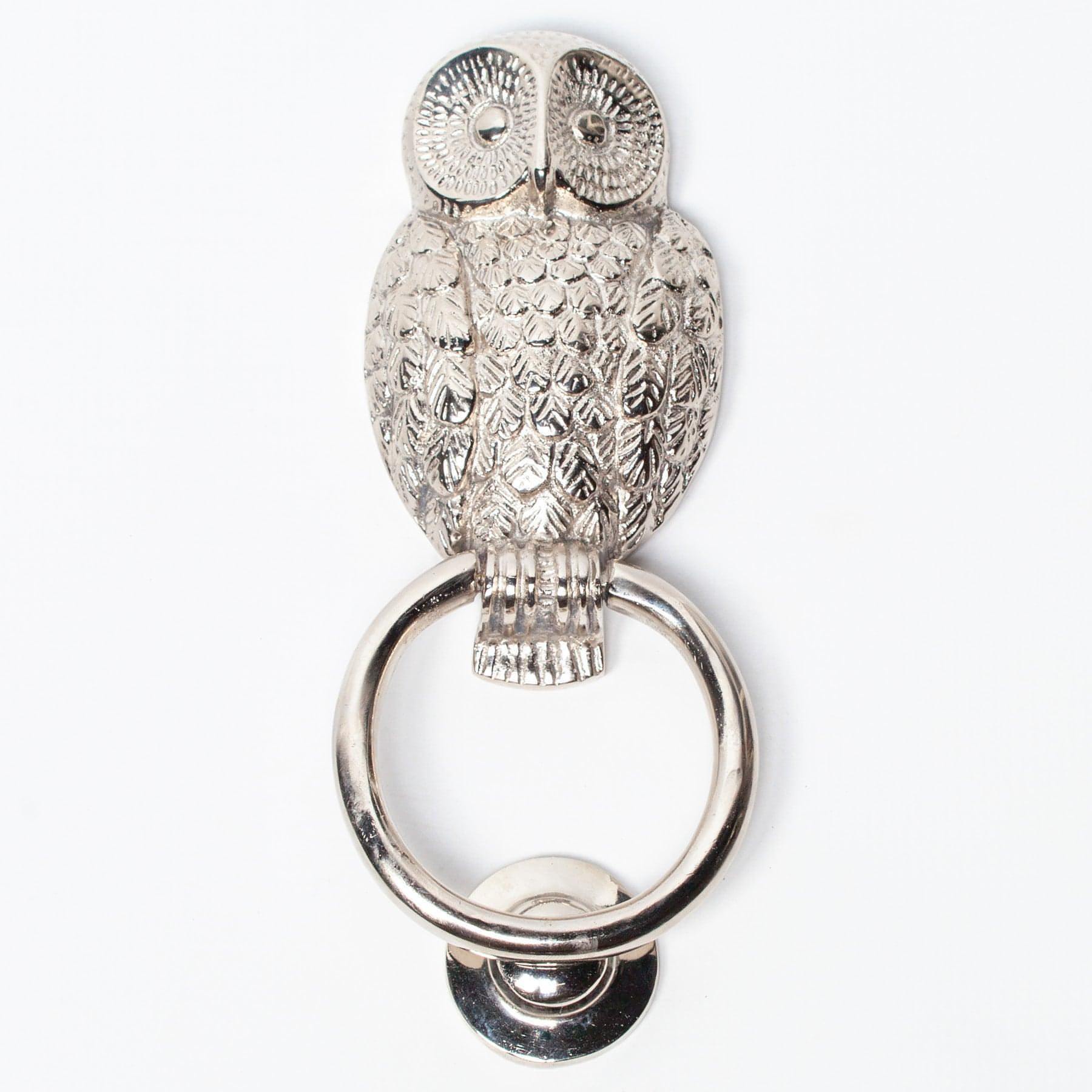 Chrome Owl Door Knocker - House of Altair