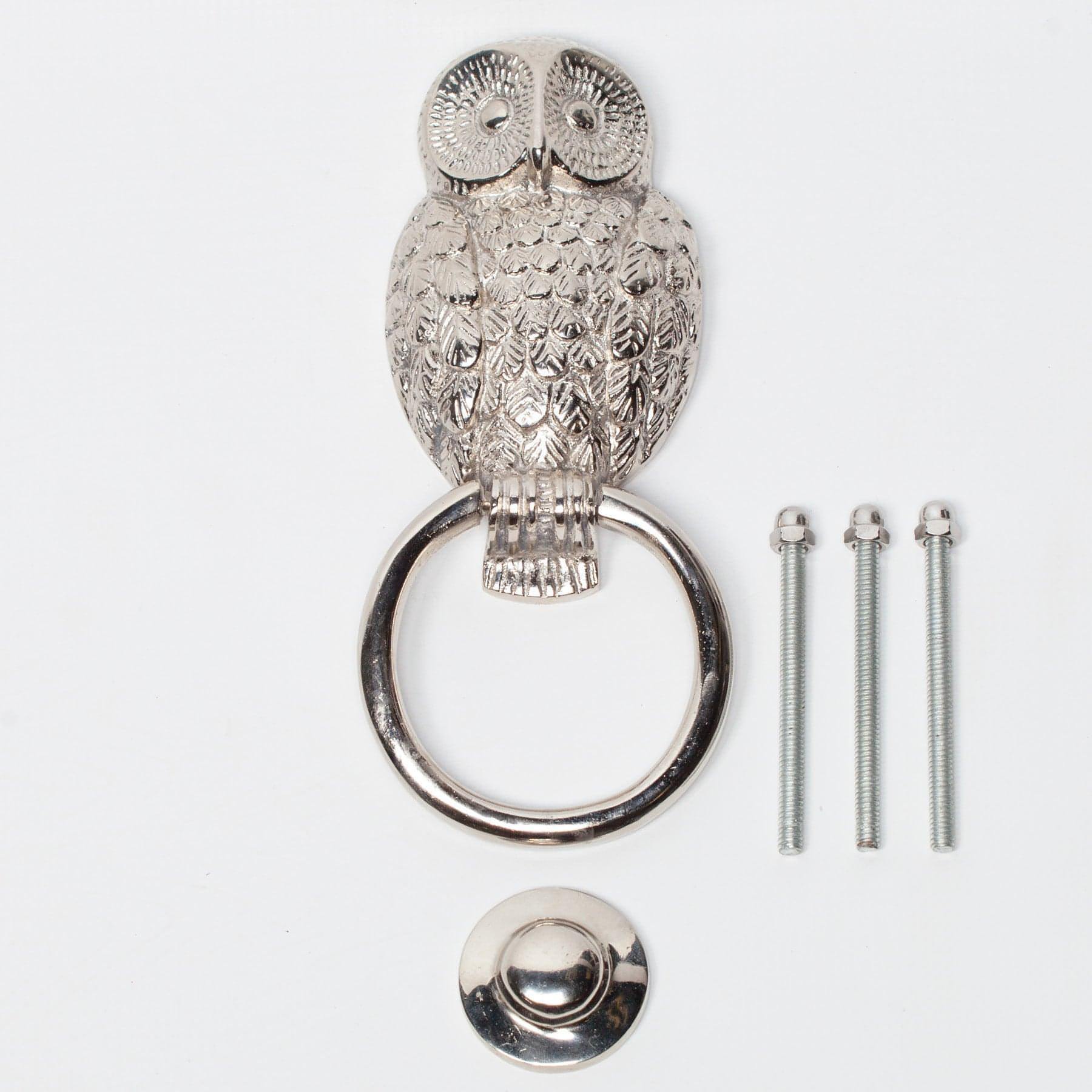 Chrome Owl Door Knocker - House of Altair