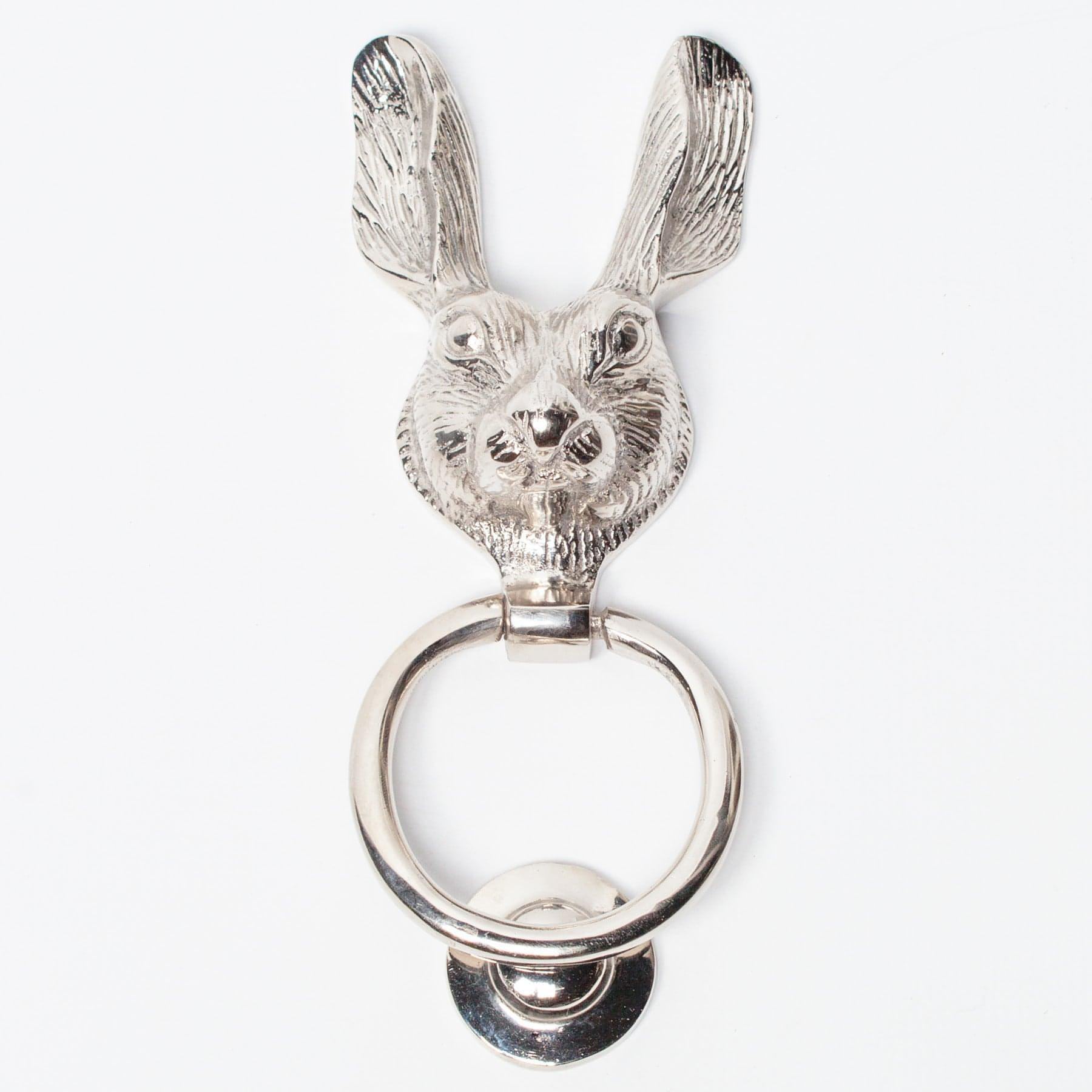 Chrome Rabbit Door Knocker - House of Altair