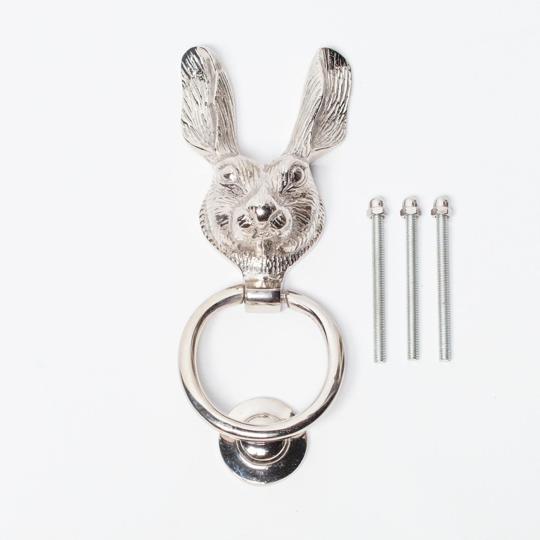 Chrome Rabbit Door Knocker - House of Altair