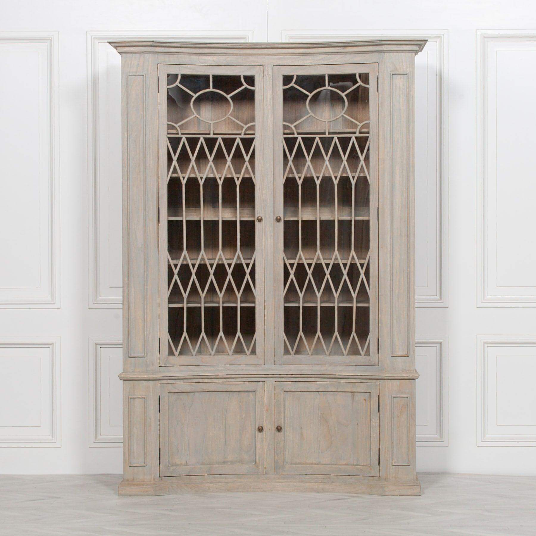 Concave Wooden Display Cabinet - House of Altair