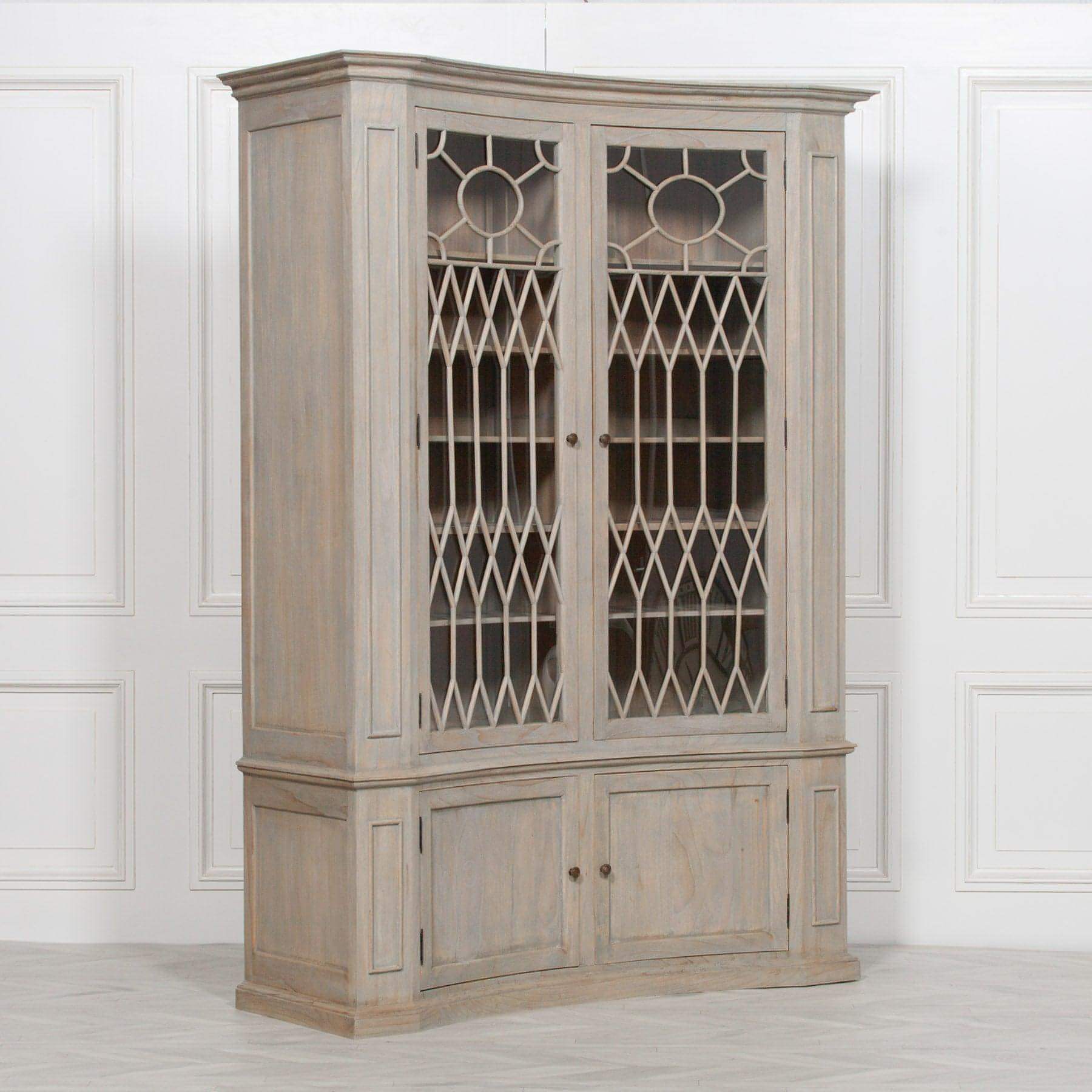 Concave Wooden Display Cabinet - House of Altair