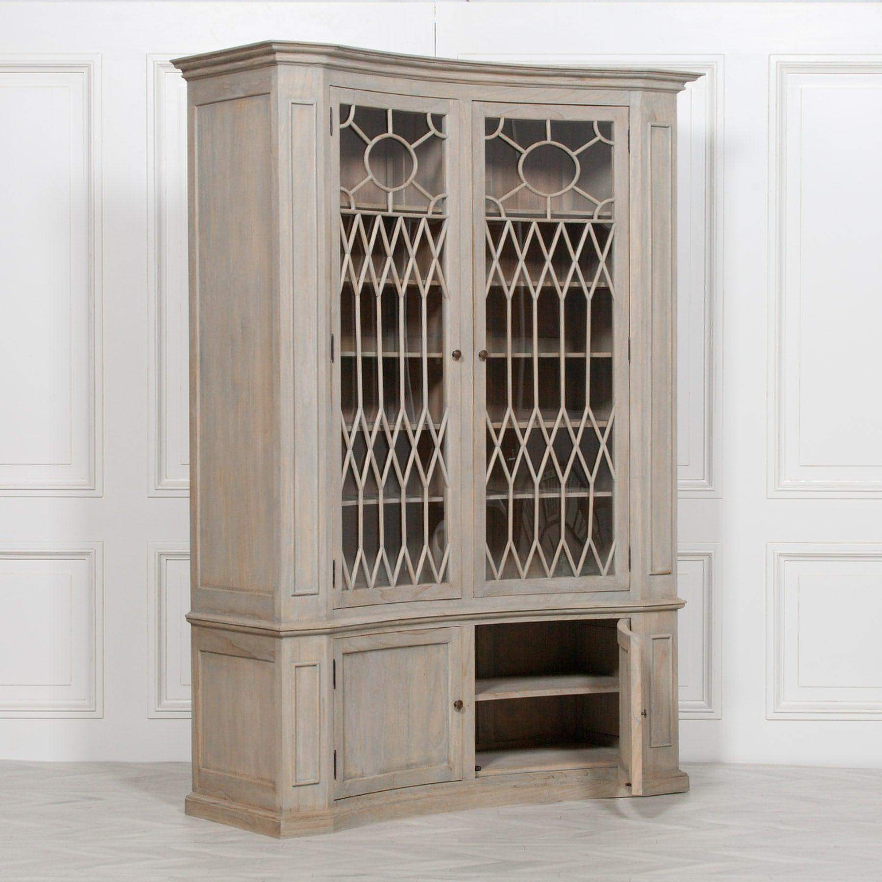 Concave Wooden Display Cabinet - House of Altair