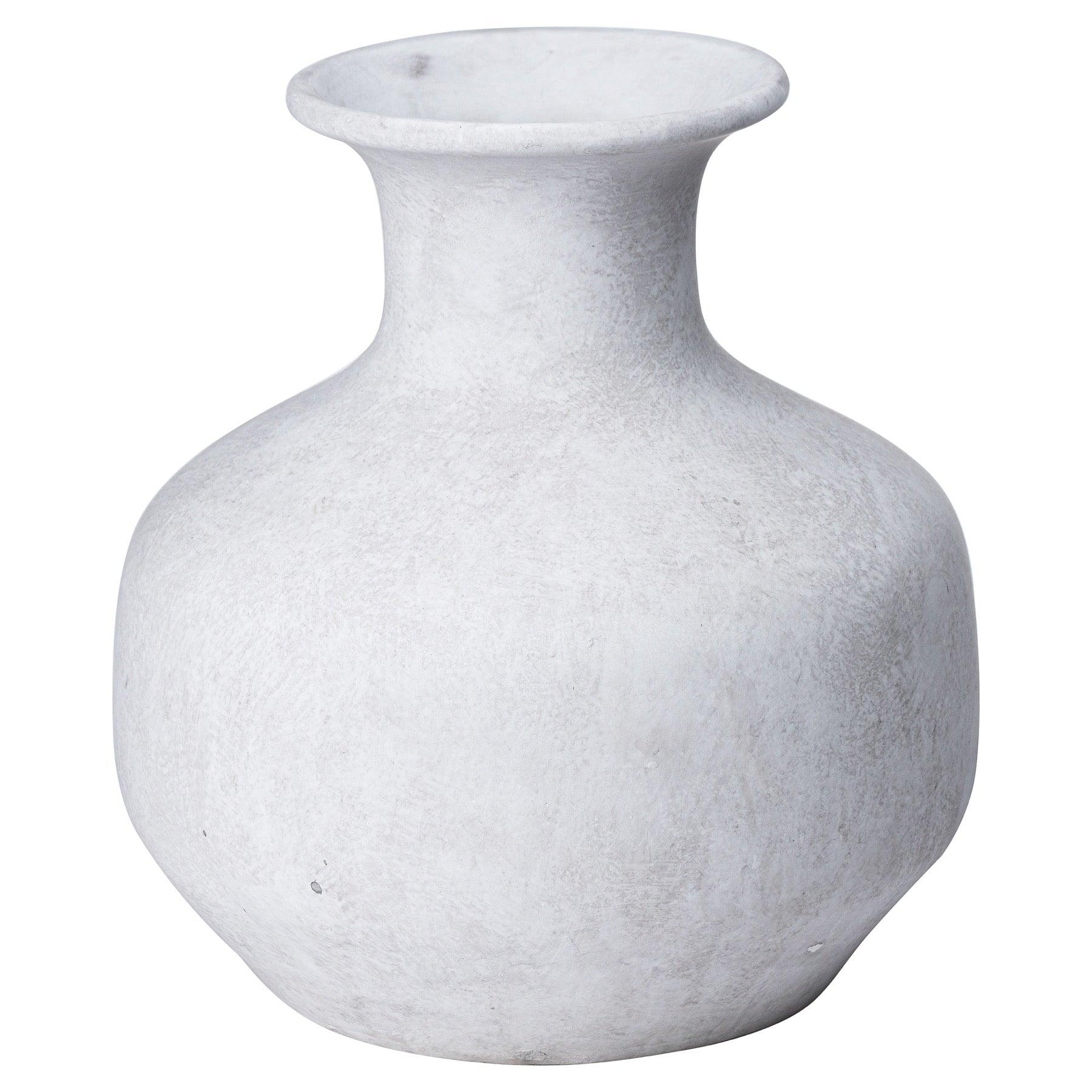 Darcy Squat Stone Vase - House of Altair