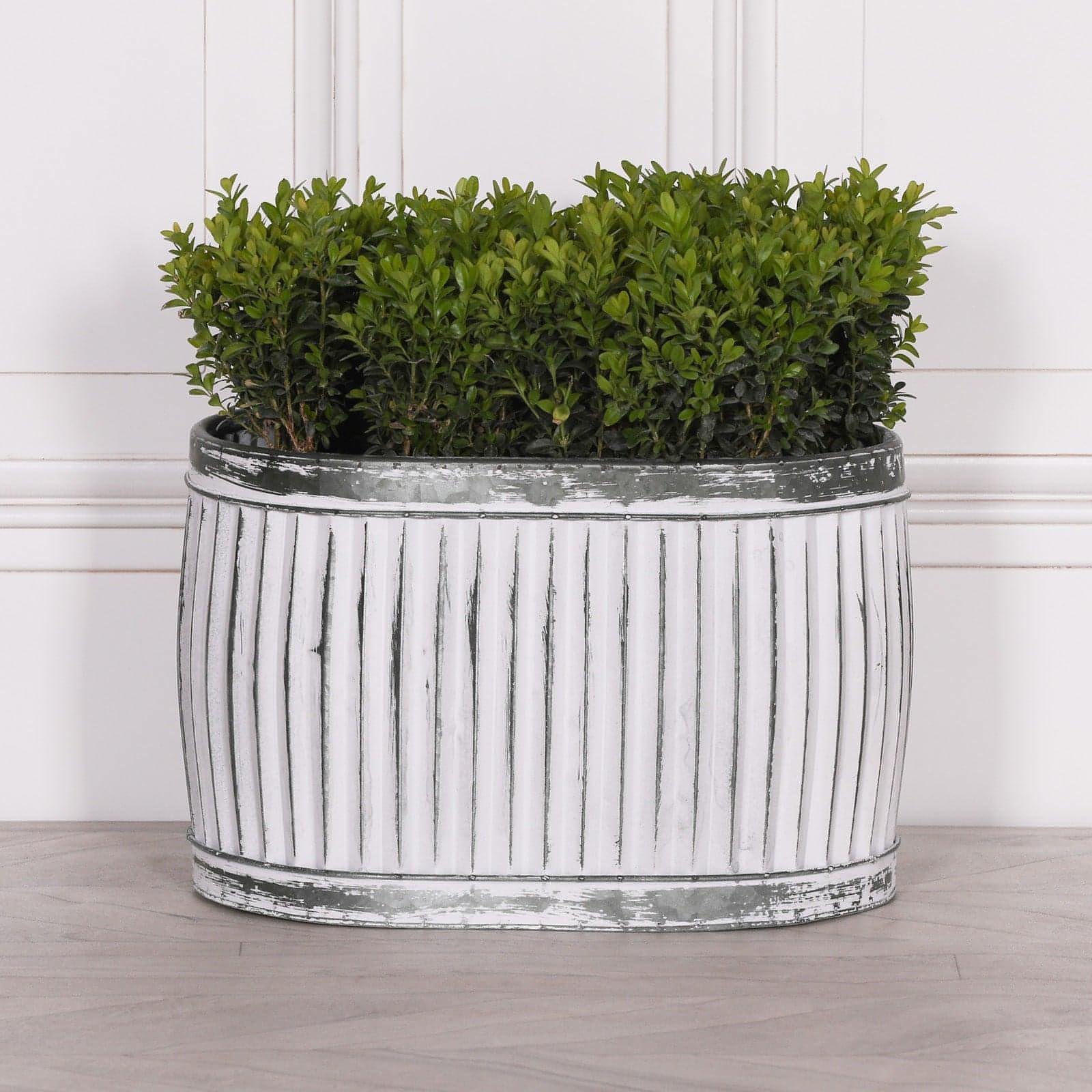 Dolly Tub Oval Metal Planter - Small - House of Altair