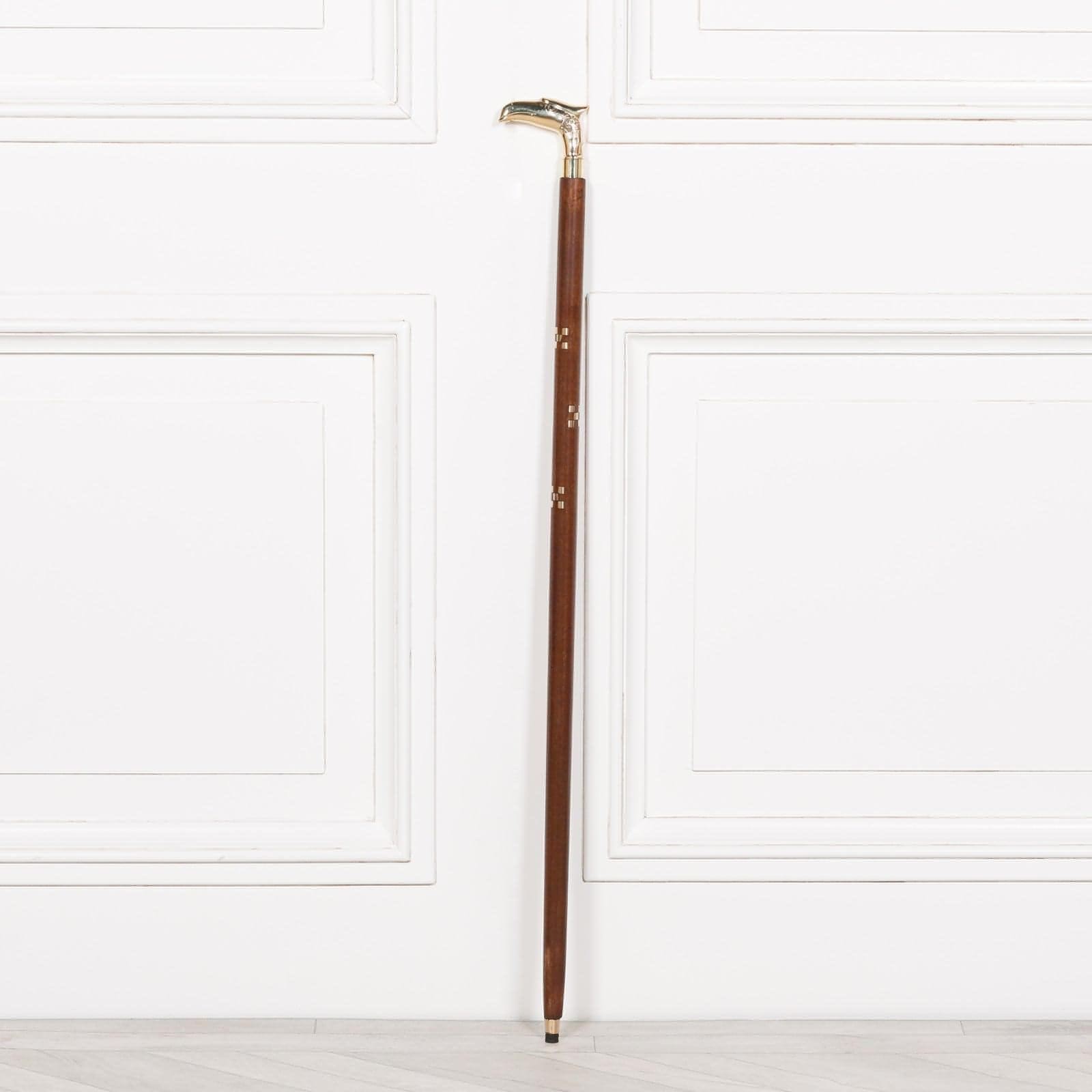 Eagle Brass Wooden Walking Stick - House of Altair