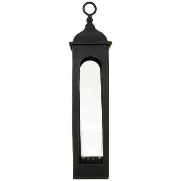 Farrah Collection Black Cast Tall Loop Top Lantern - House of Altair