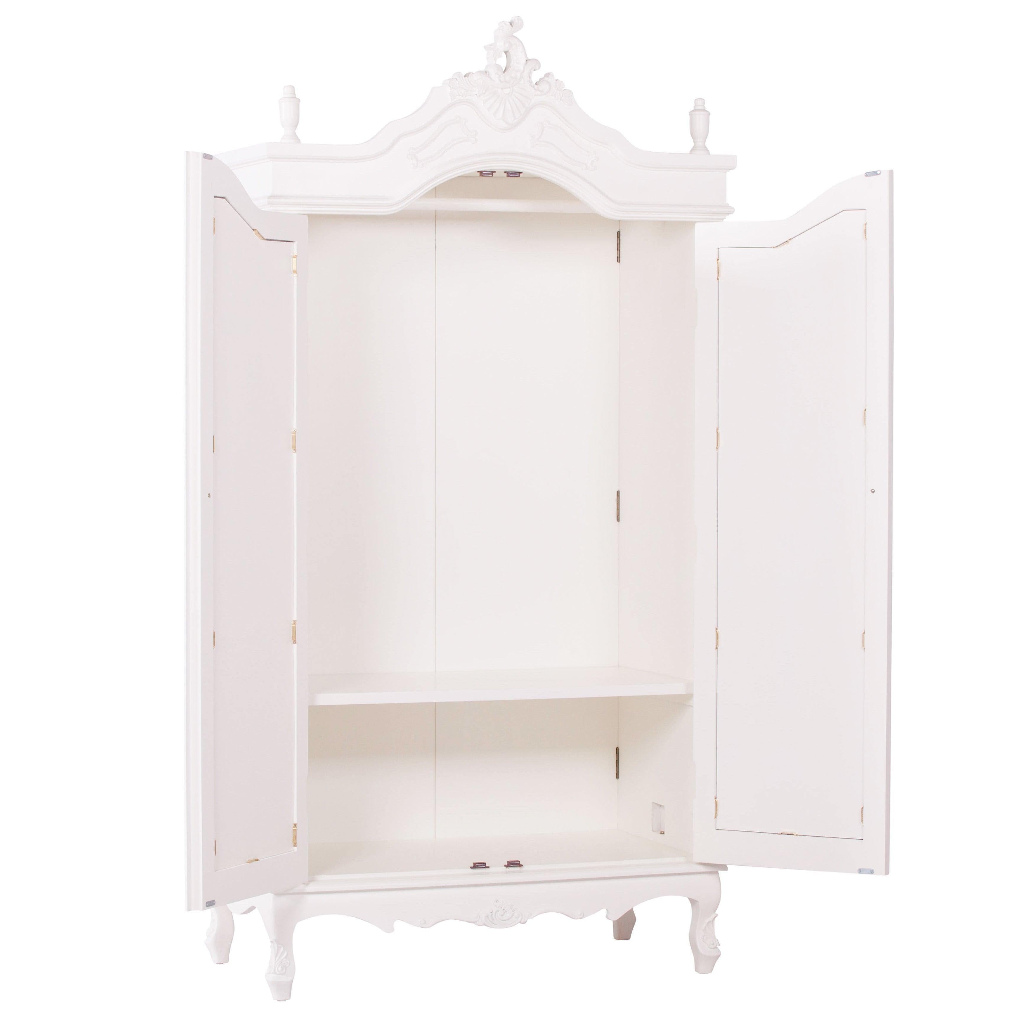 French Cream Double Full Mirrored Armoire - House of Altair